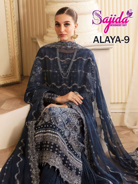 Anaya Vol 9 by Sajida Georgette Pakistani Salwar Suits Wholesale Market In Surat
